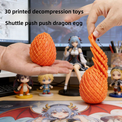 3D Printed Transforming Dragon Egg Fidget Toy ? Stress Relief Sensory Ball