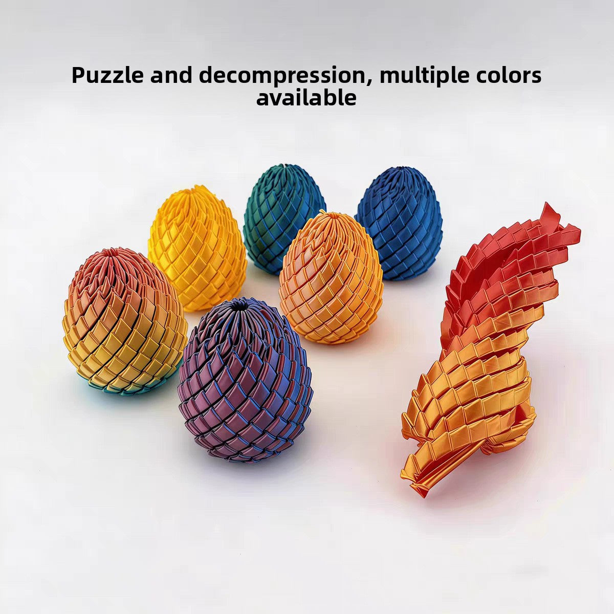3D Printed Transforming Dragon Egg Fidget Toy ? Stress Relief Sensory Ball