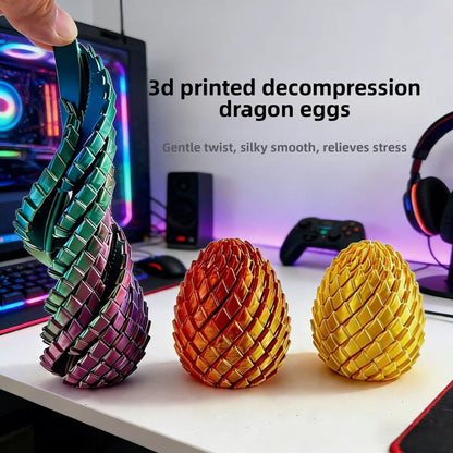3D Printed Transforming Dragon Egg Fidget Toy ? Stress Relief Sensory Ball